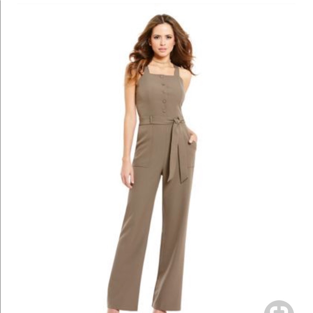 Gianni Bini Leo Jumpsuit - Army Green Size XS